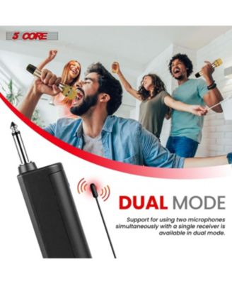 Wireless Microphones Pair UHF Professional Handheld Microfonos Inalambricos Dual Cordless Mic System for Karaoke Singing Wedding DJ Party Speech Church