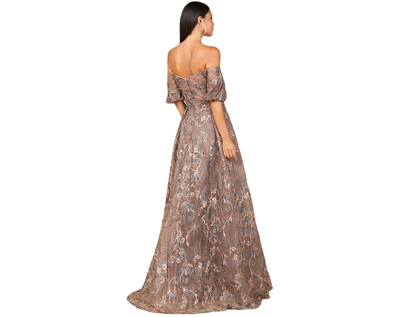 Women's Off Shoulder Lace Ballgown