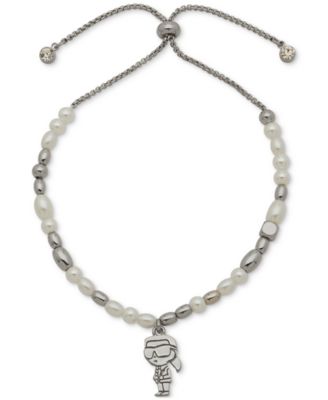 Браслет-слайдер с имитацией серебристого жемчуга KARL LAGERFELD PARIS