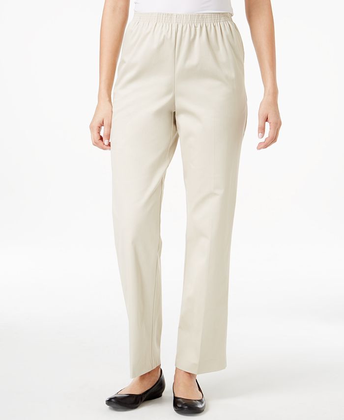 Alfred Dunner Classics Twill Pull-On Pants - Macy's