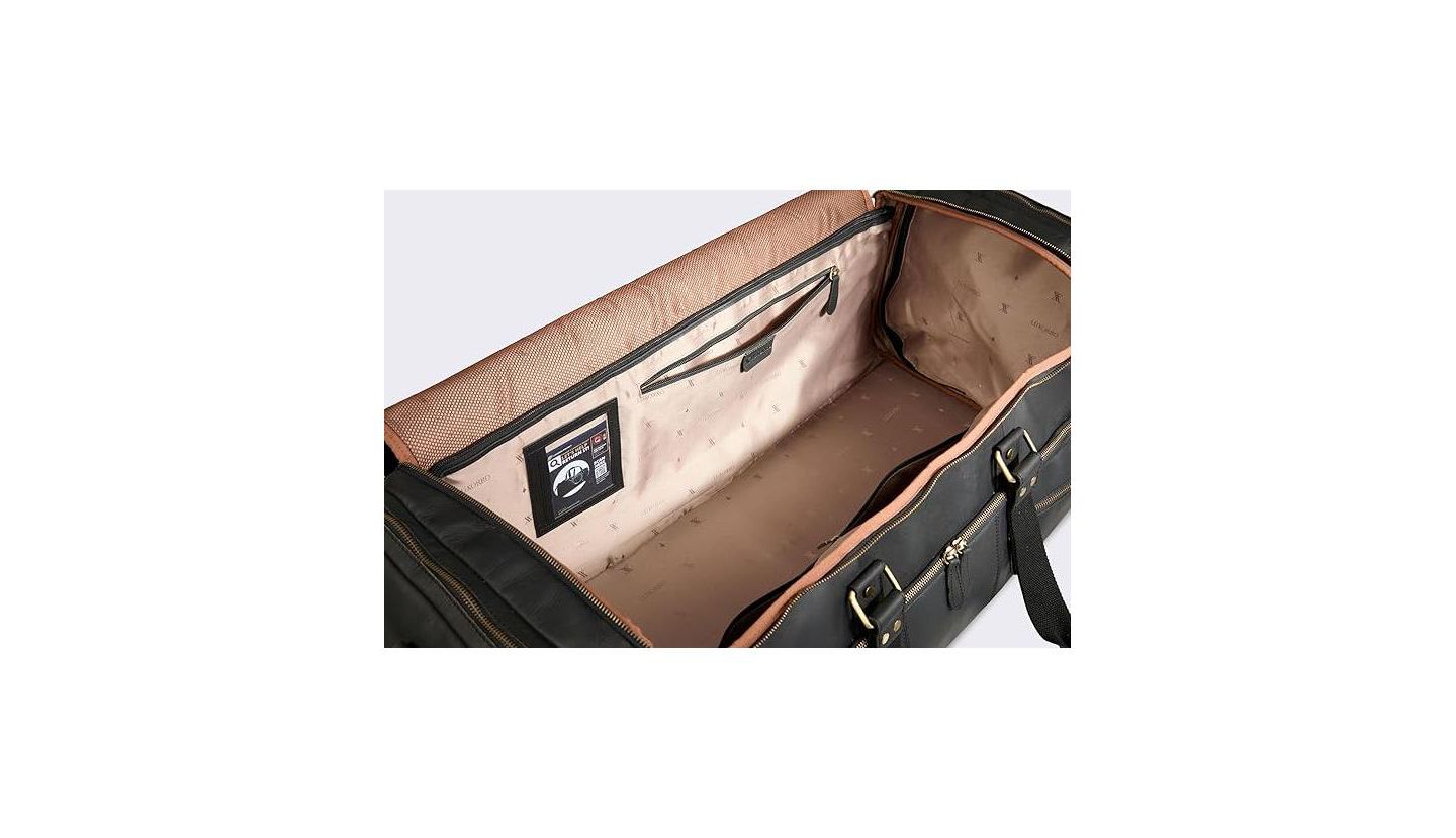 Мужская сумка Luxorro 100% Full Grain Leather Duffel - Only Duffel You will Need, цвет: Чёрный — фото 5