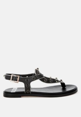 Womens Avens Pearl Rivet Studded Flats