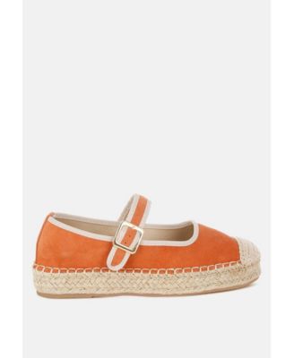 Bolean Soft Suede Leather Mary Jane Espadrilles