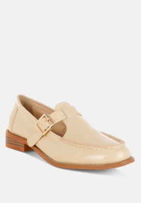 Rag and Co Womens Swenson Patent Pleather Mary Jane Loafers