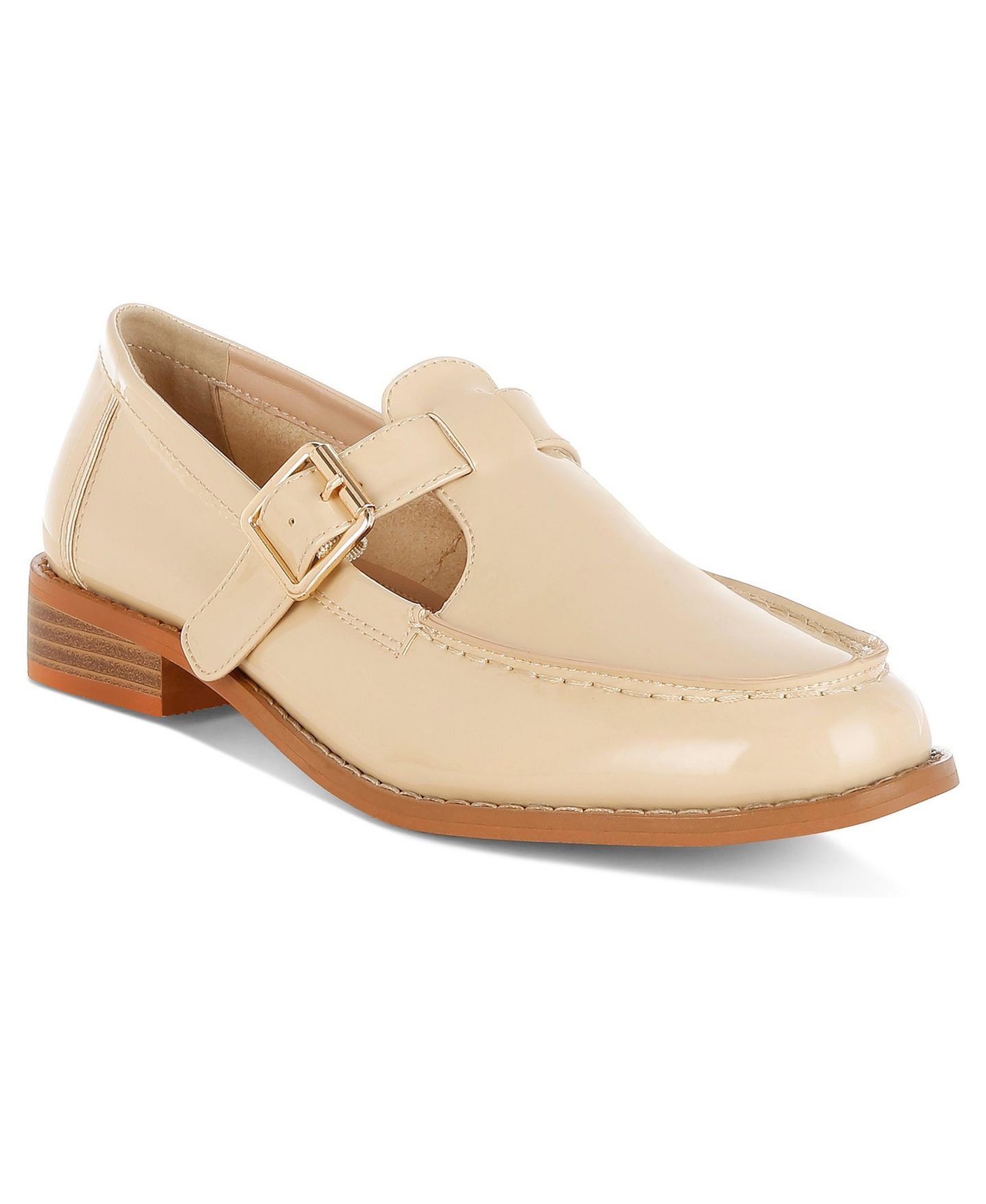 Женские туфли Rag & Co Swenson Patent Pleather Mary Jane, цвет: Бежевый лаковый — фото 2