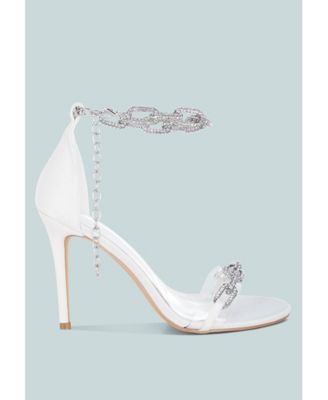 Womens Rabenda Rhinestones Chain Stiletto Heels