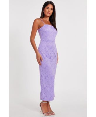 Женское кружевное макси-платье на бретельках QUIZ