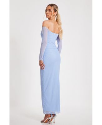 Женское макси-платье из сетки Бордо QUIZ