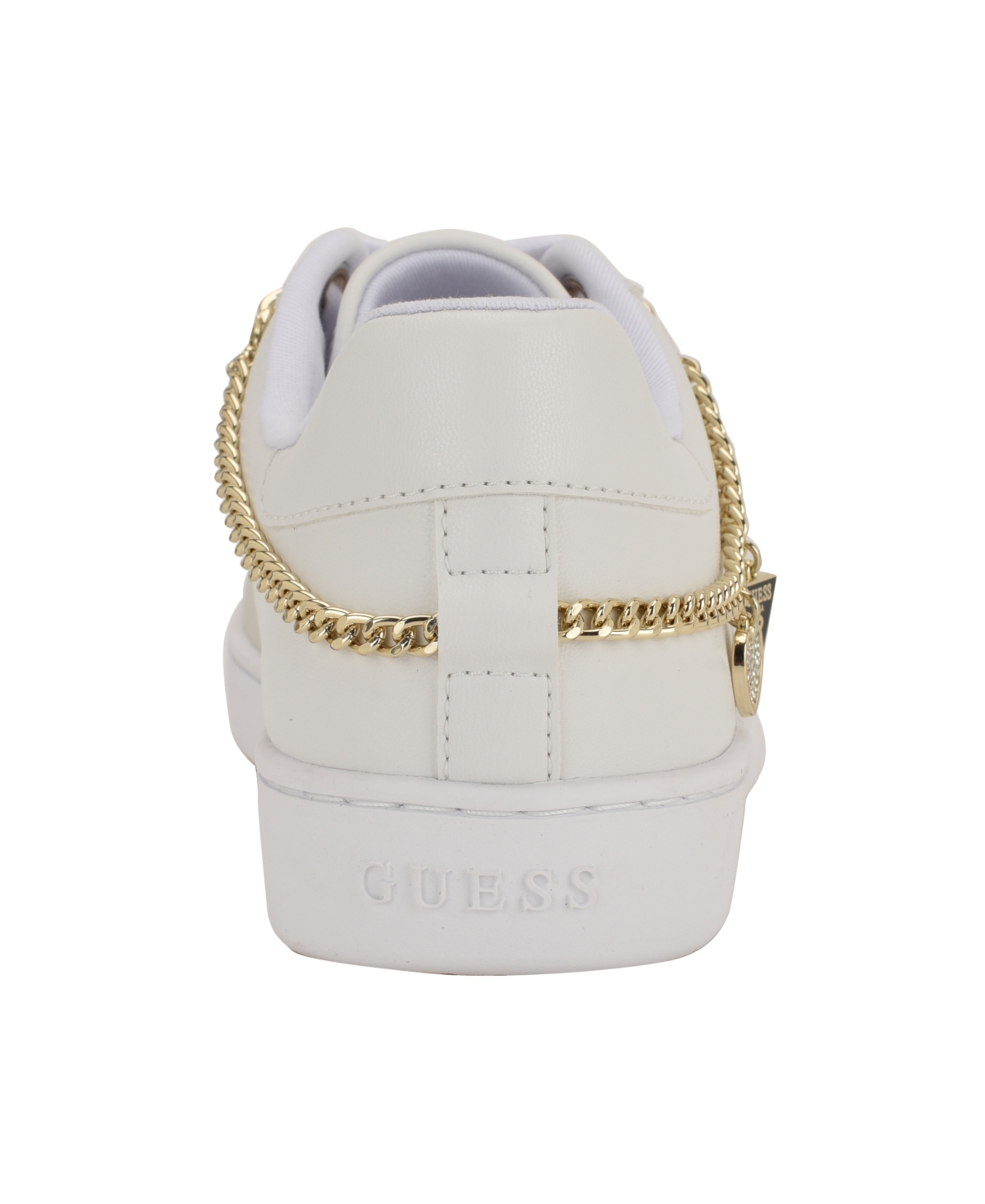 Guess Women's Naoko Charms Lace-up Court Sneakers In White