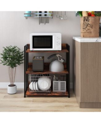 3-Tier Industrial Bookshelf Storage Shelf Display Rack with Adjustable Shelves-3-Tier