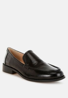 Womens Corleone Pleather Stacked Heel Loafers