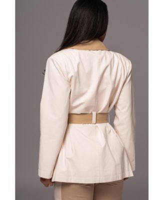 Женская куртка Summit с поясом в стиле Color Block от JLUXLABEL