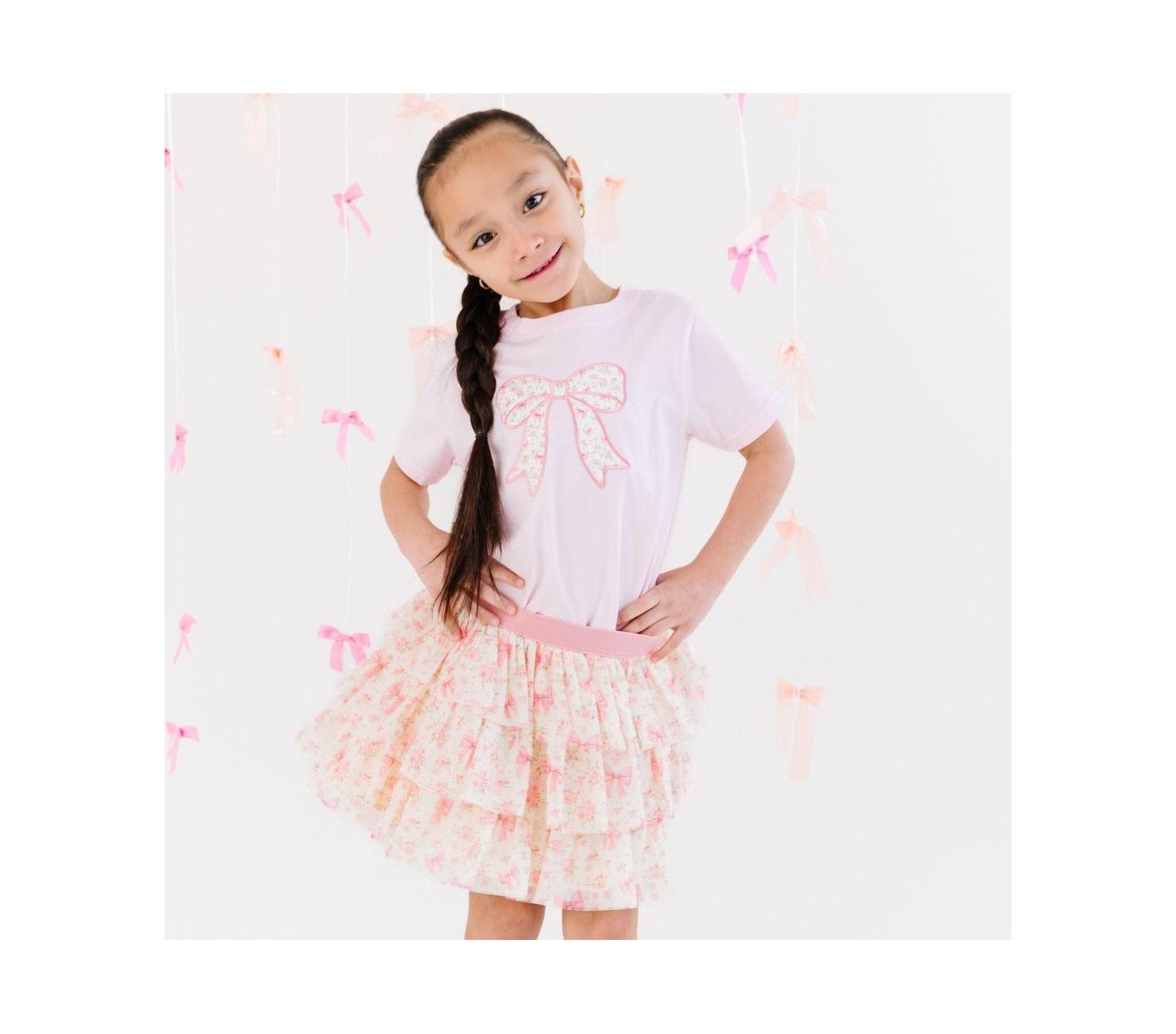 Little and Big Girls Ditsy Floral Petal Tutu Skirt