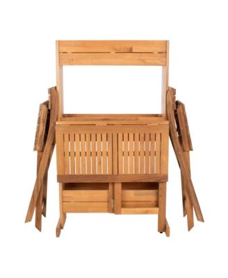 Barley Flower Shelf Outdoor Bistro Set