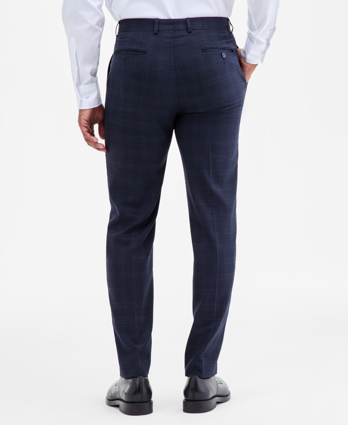Calvin Klein Men's Slim-fit Wool-blend Suit Pants In Blue