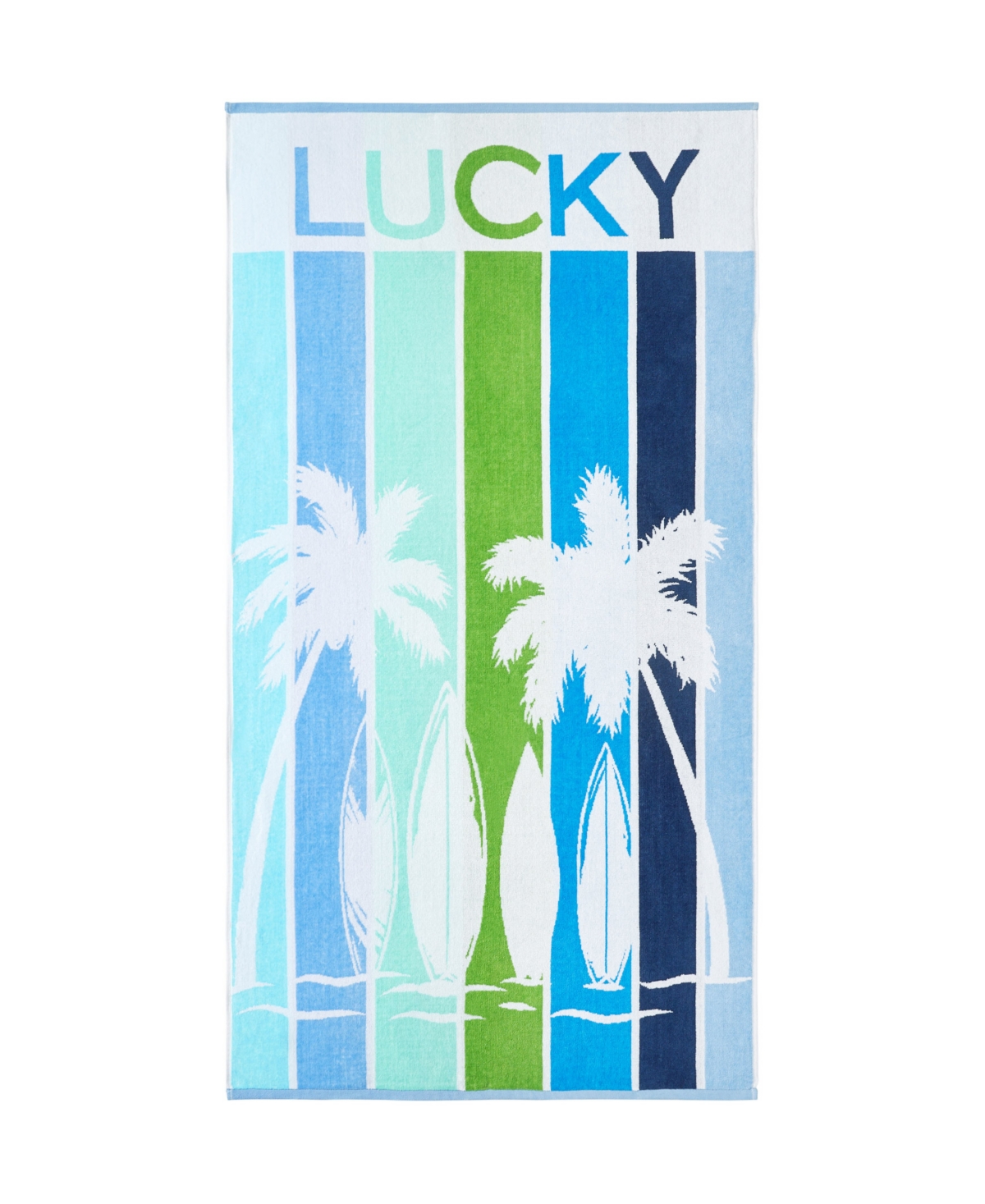 Lucky Brand Surf Stripe Cotton Beach Towel In Surf Stripe