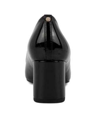 Women's Canal Pointed Toe Block Heel Dress Pumps