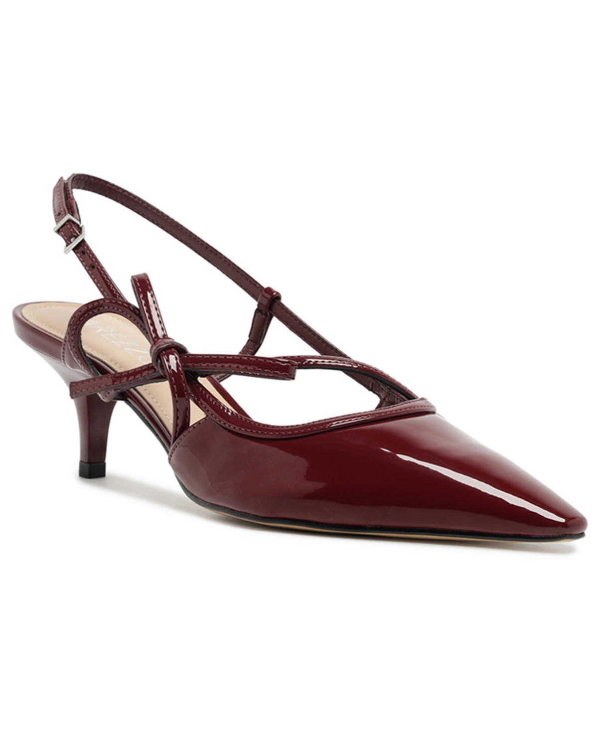 Women's Tessa Mid Stiletto Pointy Toe Pumps - Polar White