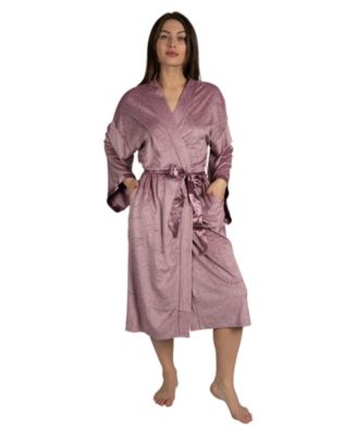 Женское велюровое кимоно Tahari с пышными расклешенными рукавами, атласной отделкой и завязкой спереди