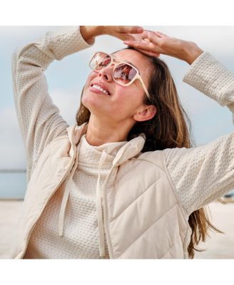 Свободный женский топ с воротником-стойкой в стиле кантри с ультратонким наполнителем