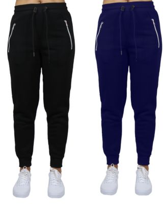 Женские спортивные штаны для бега трусцой Galaxy By Harvic свободного кроя на флисовой подкладке с карманами на молнии-2 упаковки