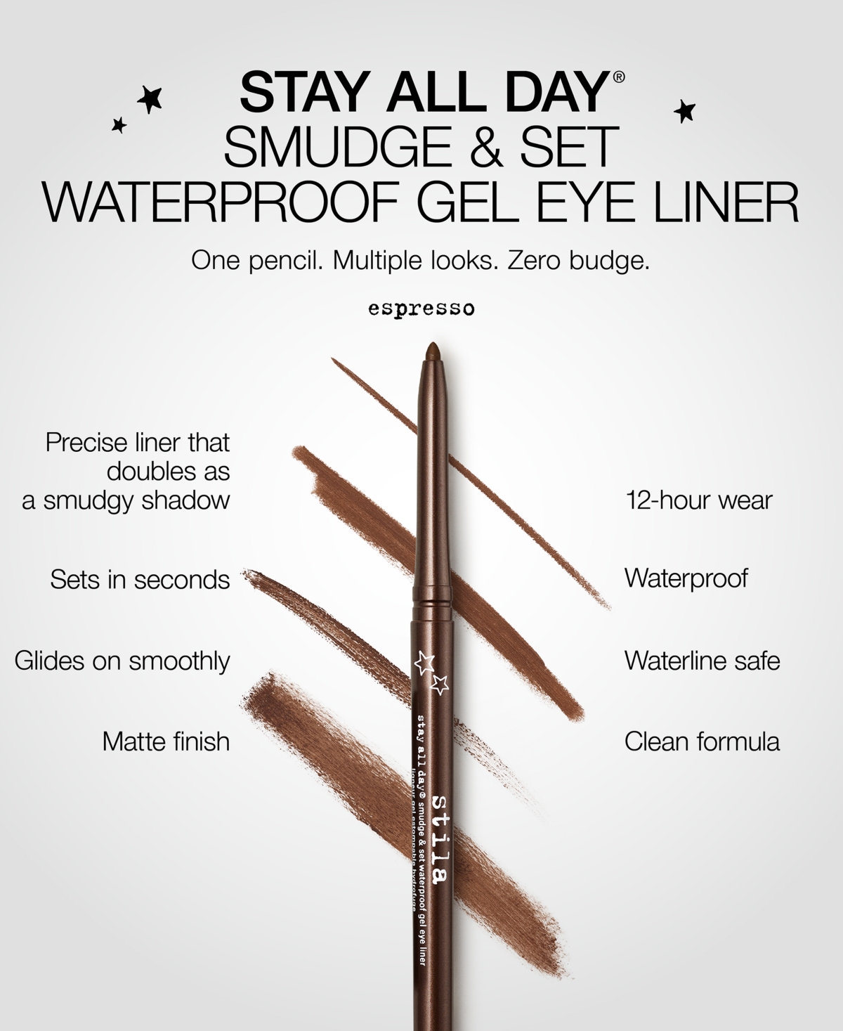 Shop Stila Stay All Day Smudge & Set Waterproof Gel Eye Liner In Espresso