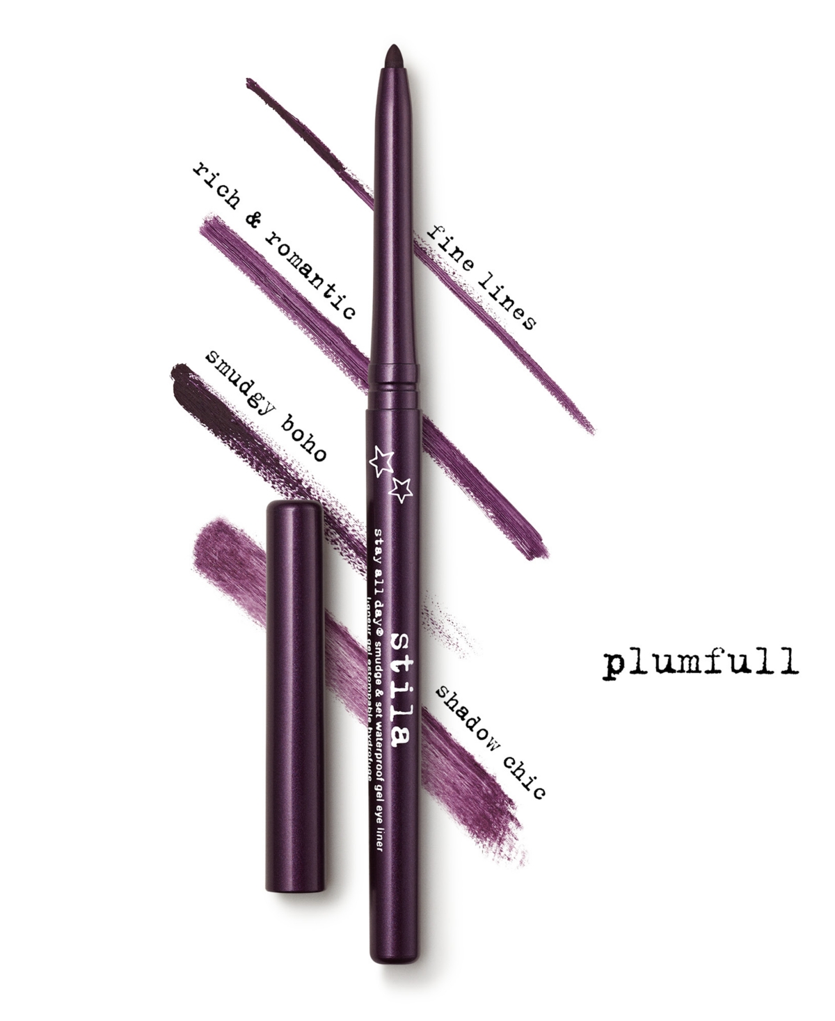Shop Stila Stay All Day Smudge & Set Waterproof Gel Eye Liner In Plumfull