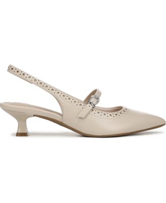 Women's Marilyn Pointed Toe Kitten Heel Slingback Pumps