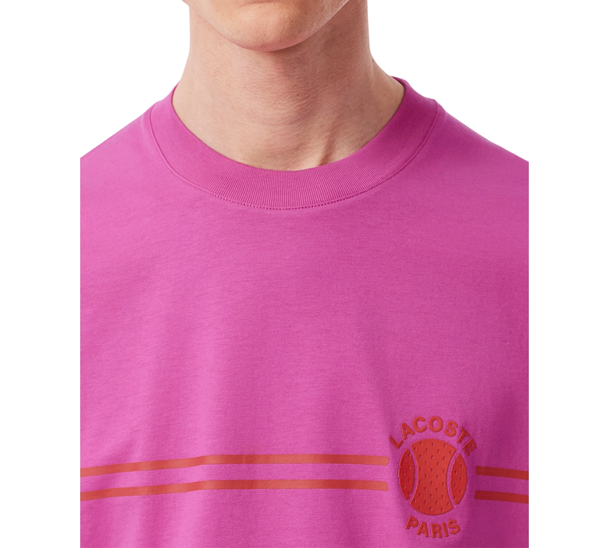 Shop Lacoste Men's Heritage Short Sleeve Graphic Tennis T-shirt