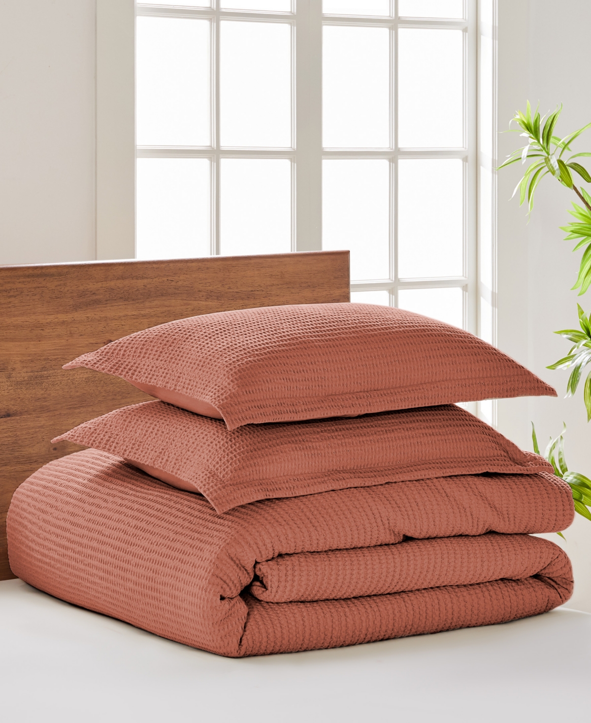 Levtex Cloud Waffle Textured 3-pc. Comforter Set, King/california King In Adobe
