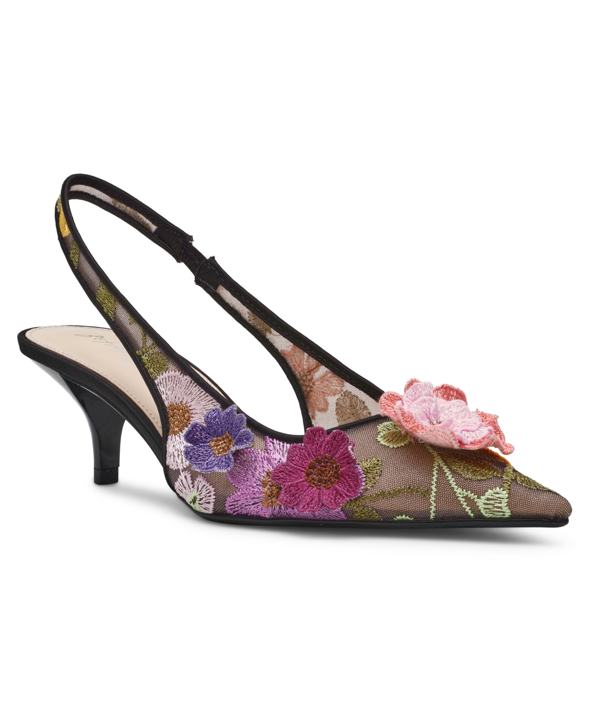 Betsey Johnson Dian Slingback Pump In Black Floral