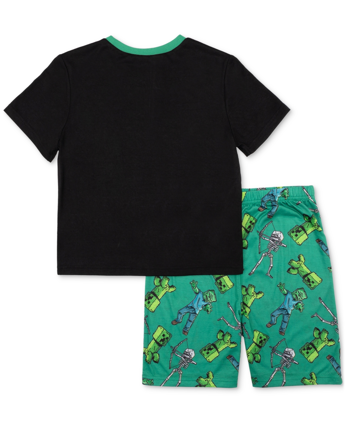 MINECRAFT BIG BOYS SHORT-SLEEVE TOP & SHORTS PAJAMAS, 2 PIECE SET 