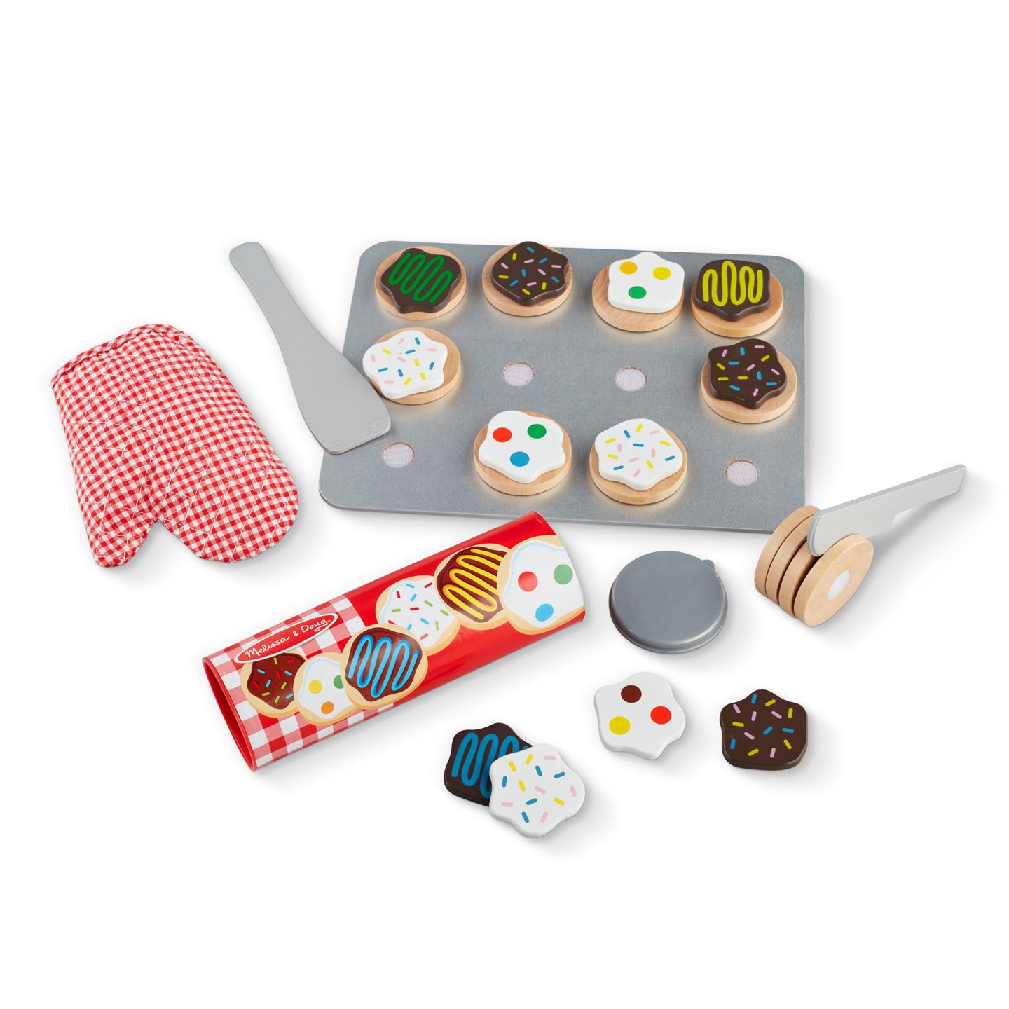 Детские игрушки Melissa and Doug Slice and Bake Wooden 30-Piece Cookie Set, Ages 3+ — фото 1