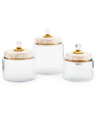 Rosy Check Kitchen Canister, Large