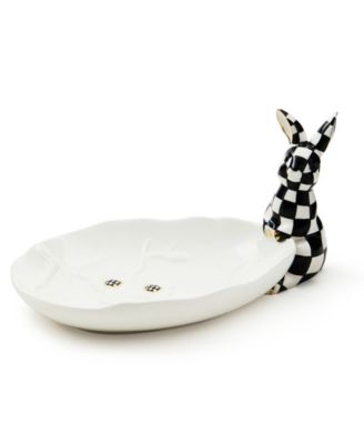 MacKenzie-Childs - Checked Rabbit Ceramic Trinket Tray