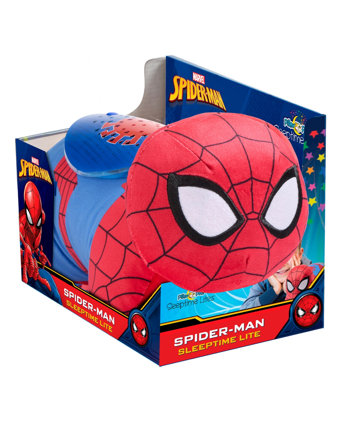 Pillow Pets Marvel Spider-man Plush Sleeptime Lite In Red