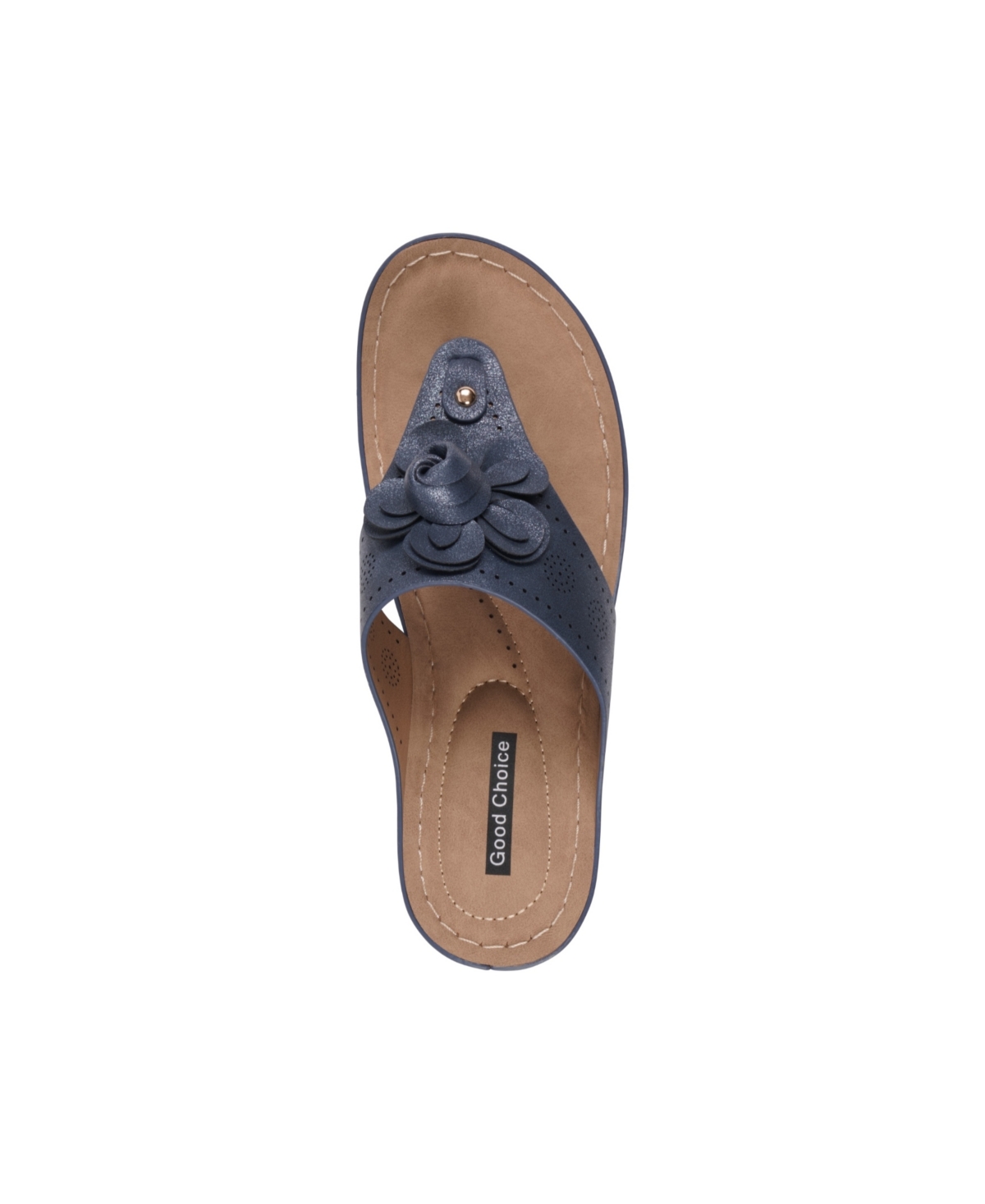 Gc Shoes Women's Willa Floral Wedge Sandals In Blue