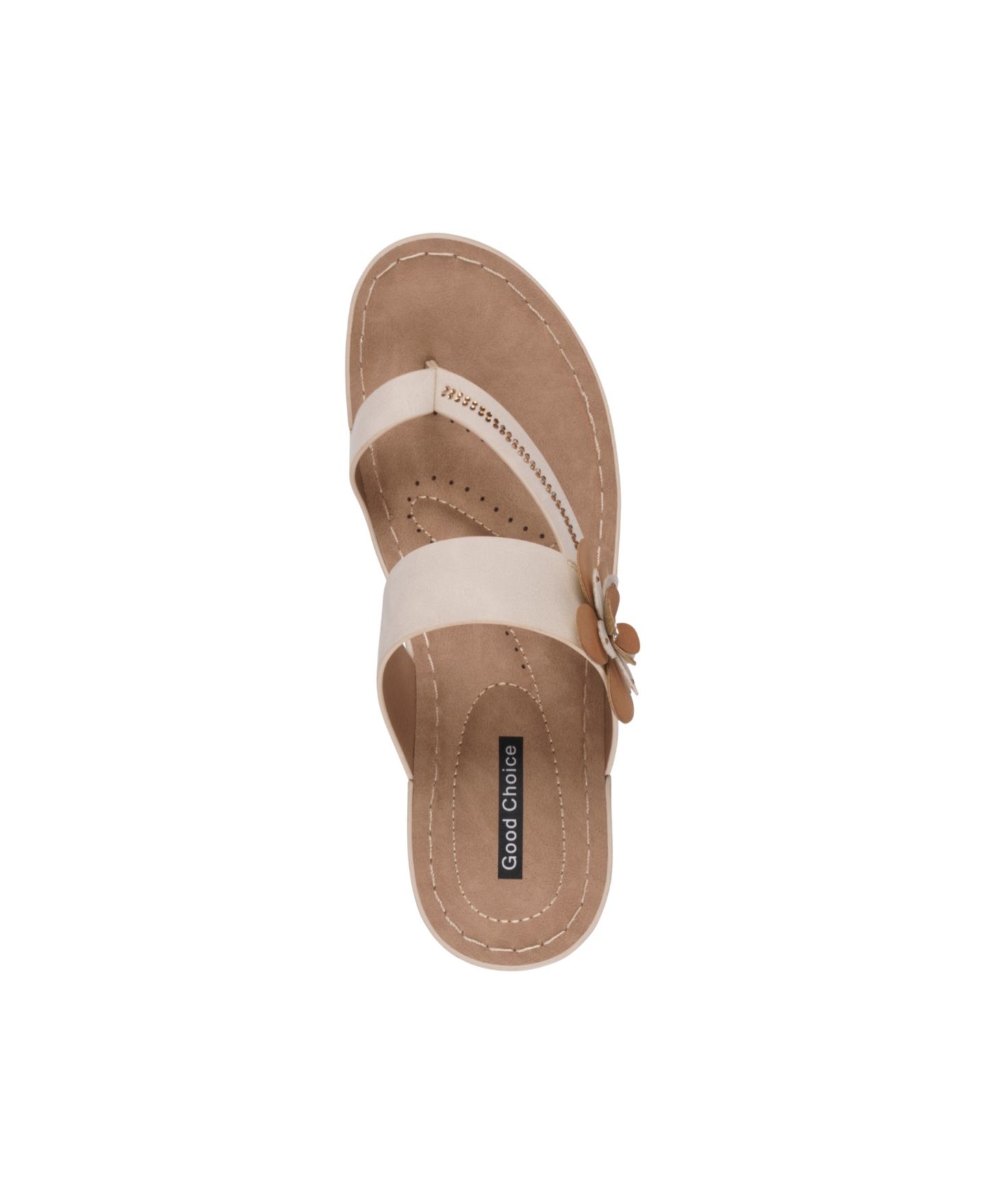 Женские сандалии GC Shoes Taryn Floral Wedge, цвет: Бежевый — фото 4