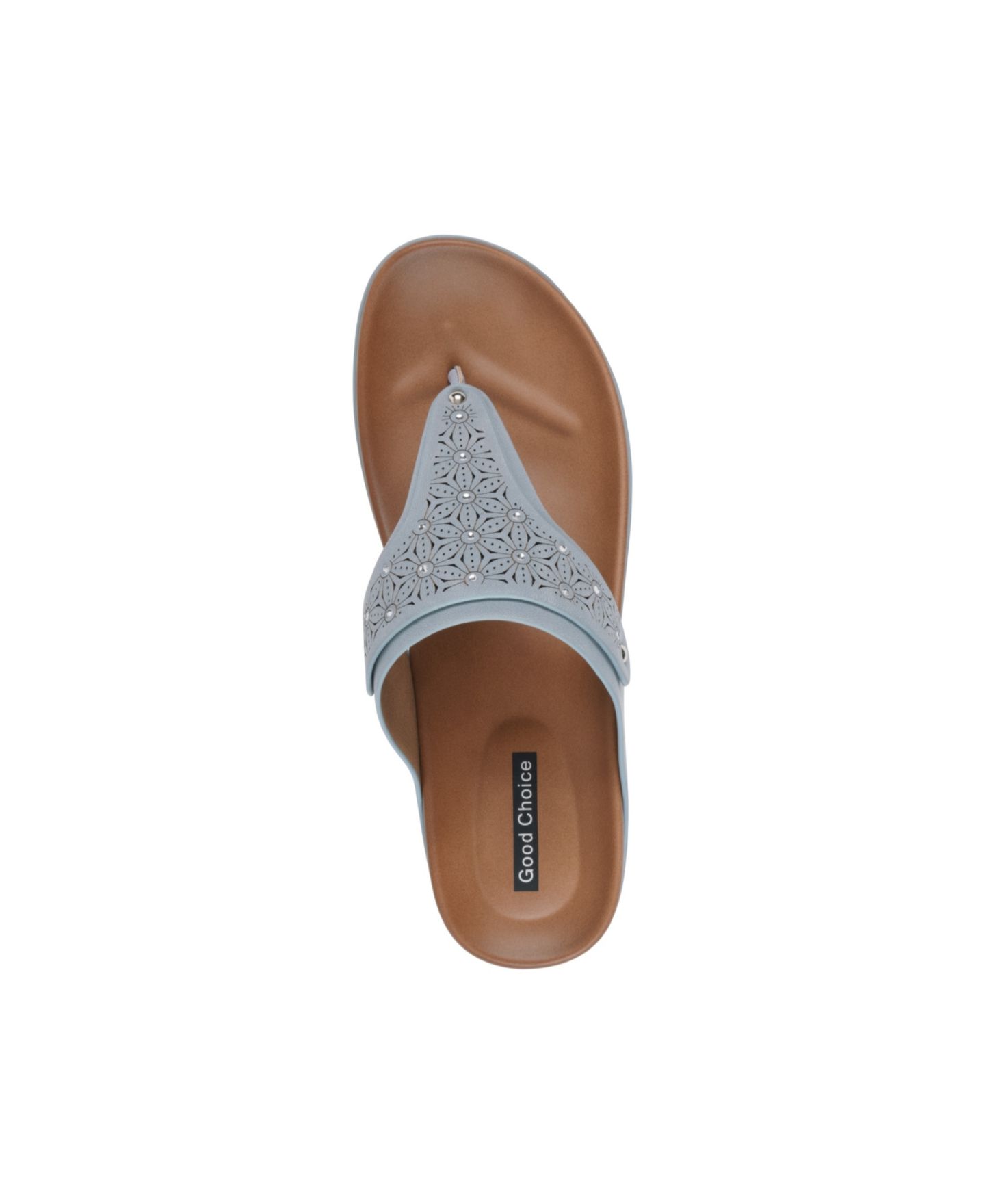 Женские сандалии GC Shoes Tani Thong Wedge, цвет: Королевский синий — фото 4