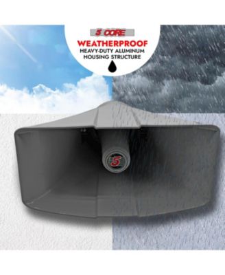 PA Speaker 16 Inch 400W Bull Horn Loud Audio Outdoor Speakers System 8Ohm Reflex Megaphone