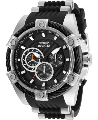 Мужские часы Invicta 25523 Bolt с кварцевым хронографом и черным циферблатом