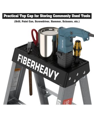 Fibreglass Step Ladder 6-Step 250lbs Gray
