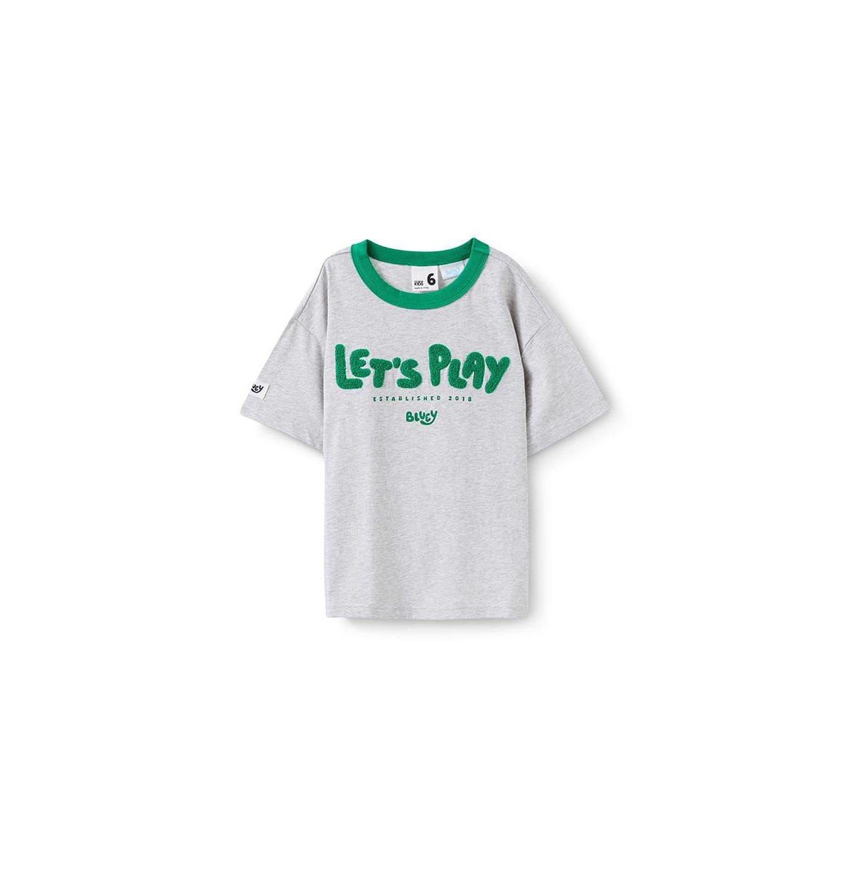 Cotton On Boys Little/Big Licensed Drop Shoulder Short Sleeve Tee - Lcn blu fog grey marle/let s play