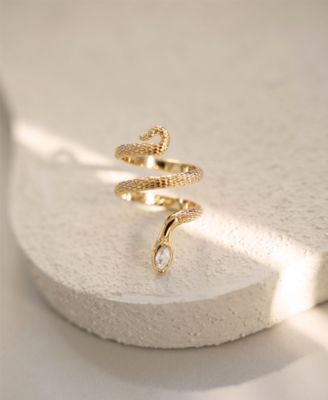 Serpentina Crystal Coiled Ring