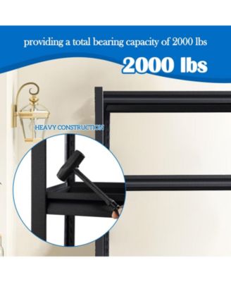 63"H  5 Tier Metal Shelves for Storage Garage Shelving 2000LBS Heavy Duty Storage Shelves Adjustable Garage Shelf Industrial Shelving Unit Storage Utility Rack,31.5"W15.7"D63"H,Black