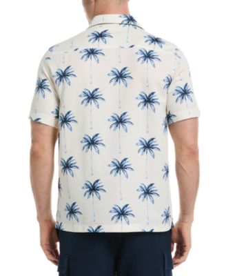 Мужская рубашка на пуговицах с коротким рукавом и принтом пальмы Cubavera