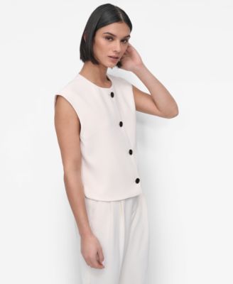 Женский жилет из воздушного крепа DKNY 