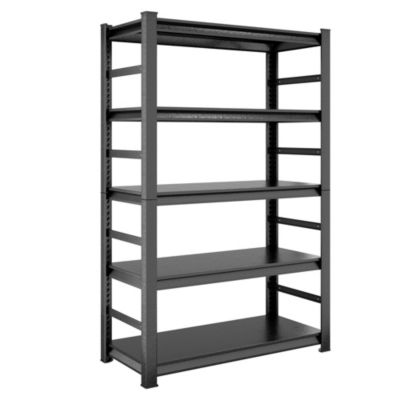 Storage Shelves 5 Tier Heavy Duty Metal Shelving Unit Adjustable Shelving Units and Storage Rack Kitchen Garage Shelf H78  W47.2  D18
