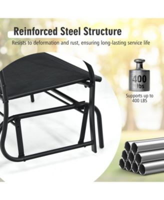 Iron Patio Rocking Chair for Outdoor Backyard and Lawn