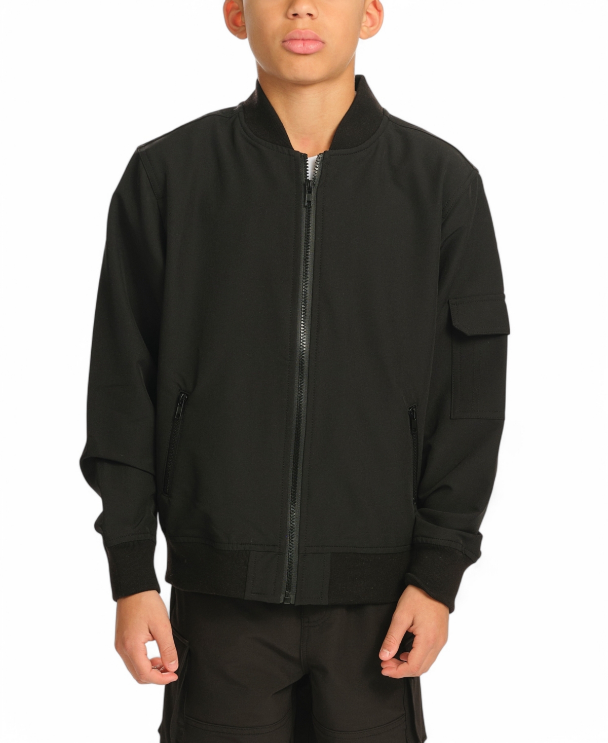 Sovereign Code Big Boys Otto 4-way Stretch Varsity Jacket In Black